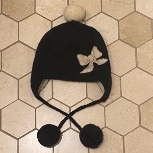 Black Coquette Winter Hat